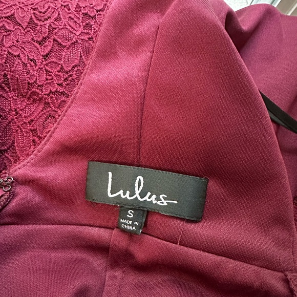 Ephemeral Allure Burgundy Lace Maxi Dress, size Small - Picture 7 of 8